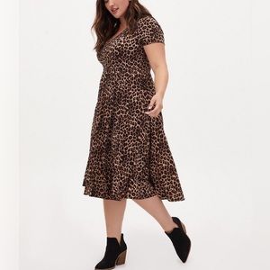 Torrid Leopard MIDI Dress